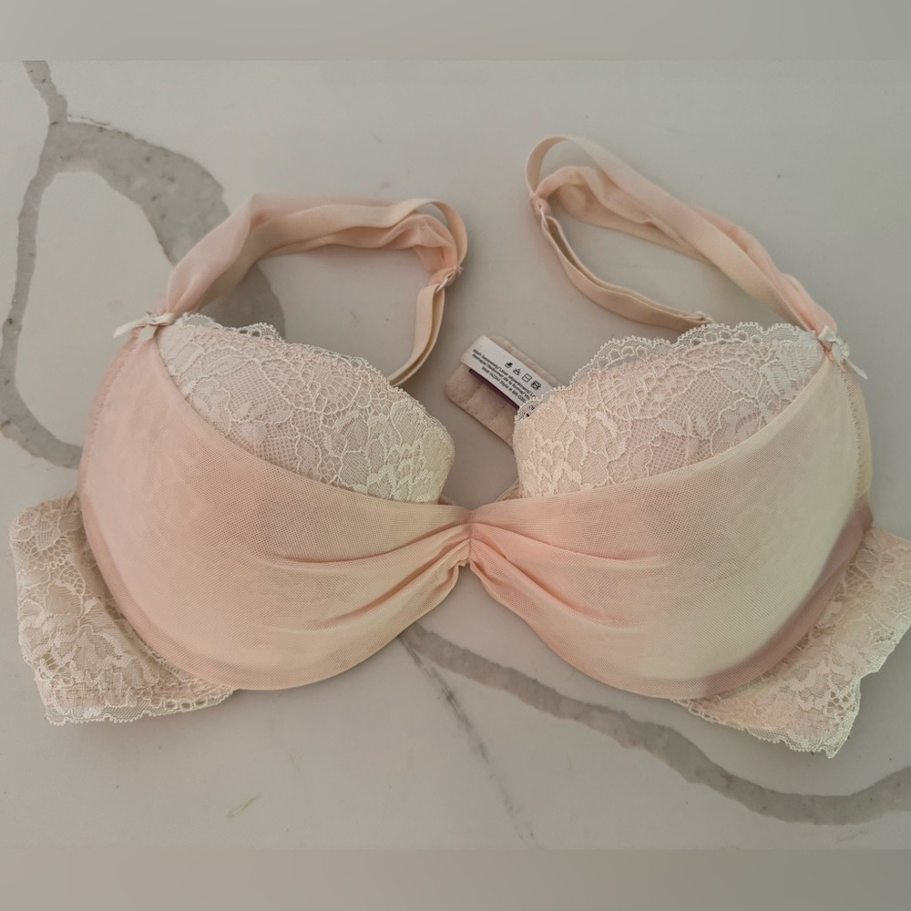 NWOT Pink and White Bra 36C 34C - Picture 3 of 4